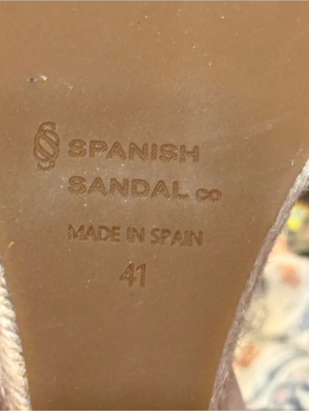 Spanish Sandal Company leather Espadrille Slingback Wedge, sz 41 (9.5-10)